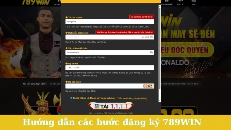 Hướng dẫn các bước đăng ký 789WIN nhanh chóng