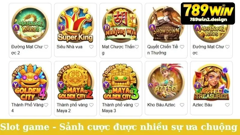 Slot game - Sảnh cược được nhiều sự ưa chuộng